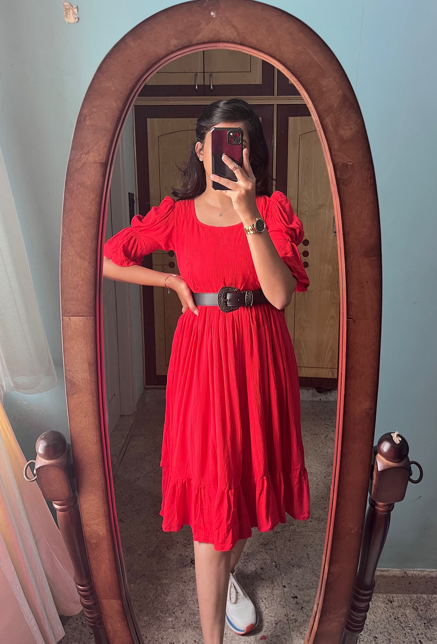 Red crush dress